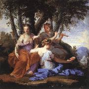LE SUEUR, Eustache The Muses: Melpomene, Erato and Polymnia sf oil painting